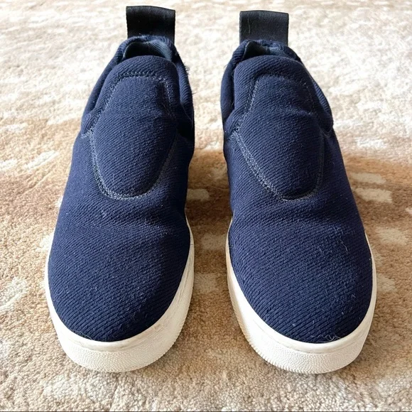 Céline Pull On Sneakers In Navy Jacquard Size 37